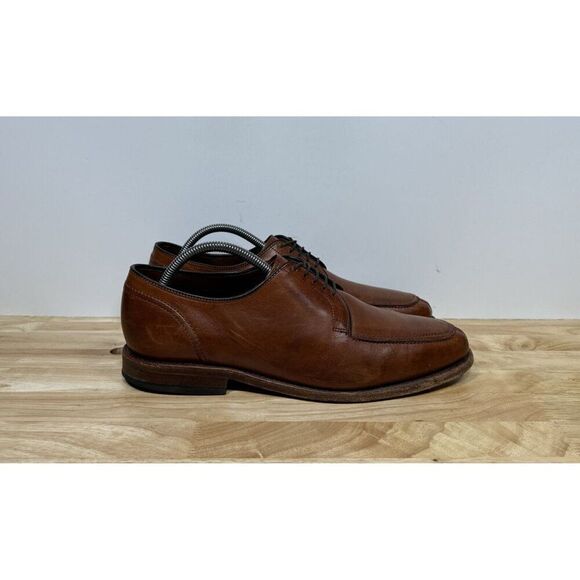 Allen Edmonds LaSalle Mens Size 9 D Brown Leather Apron Split Toe Derby Shoes - Picture 1 of 8